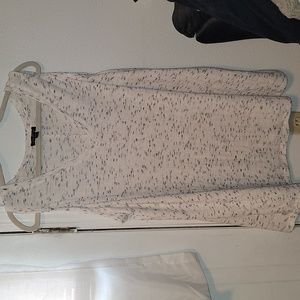 Lane bryant white and gray space dye tank top